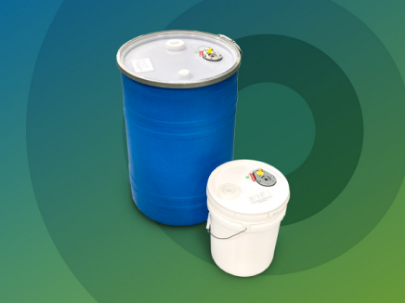 Pump-In-A-Drum and Pump-In-A-Pail sealed liquid color containers